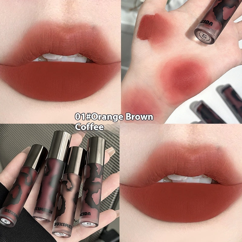 Sucimeida Lava Secret Matte Lip Mud Lipstick White No Stain On Cup