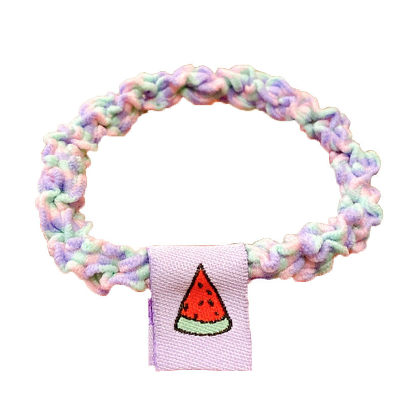 Candy Color Twist Weave Head Rope Fruit Cloth Label