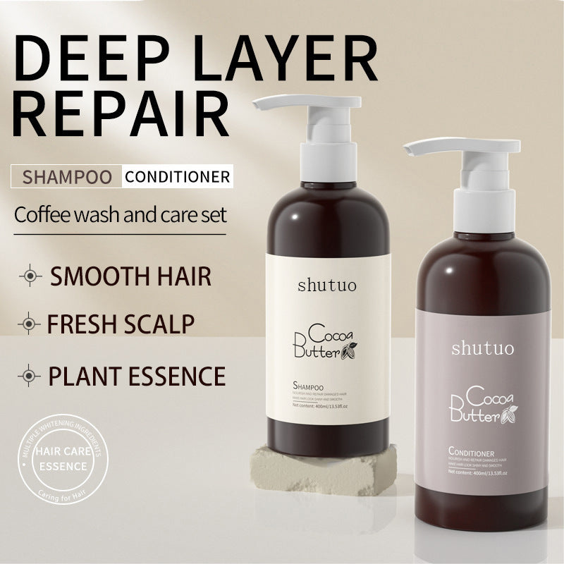 Shutuo Cocoa Butter Shampoo Hair Conditioner Anti-dandruff Soft