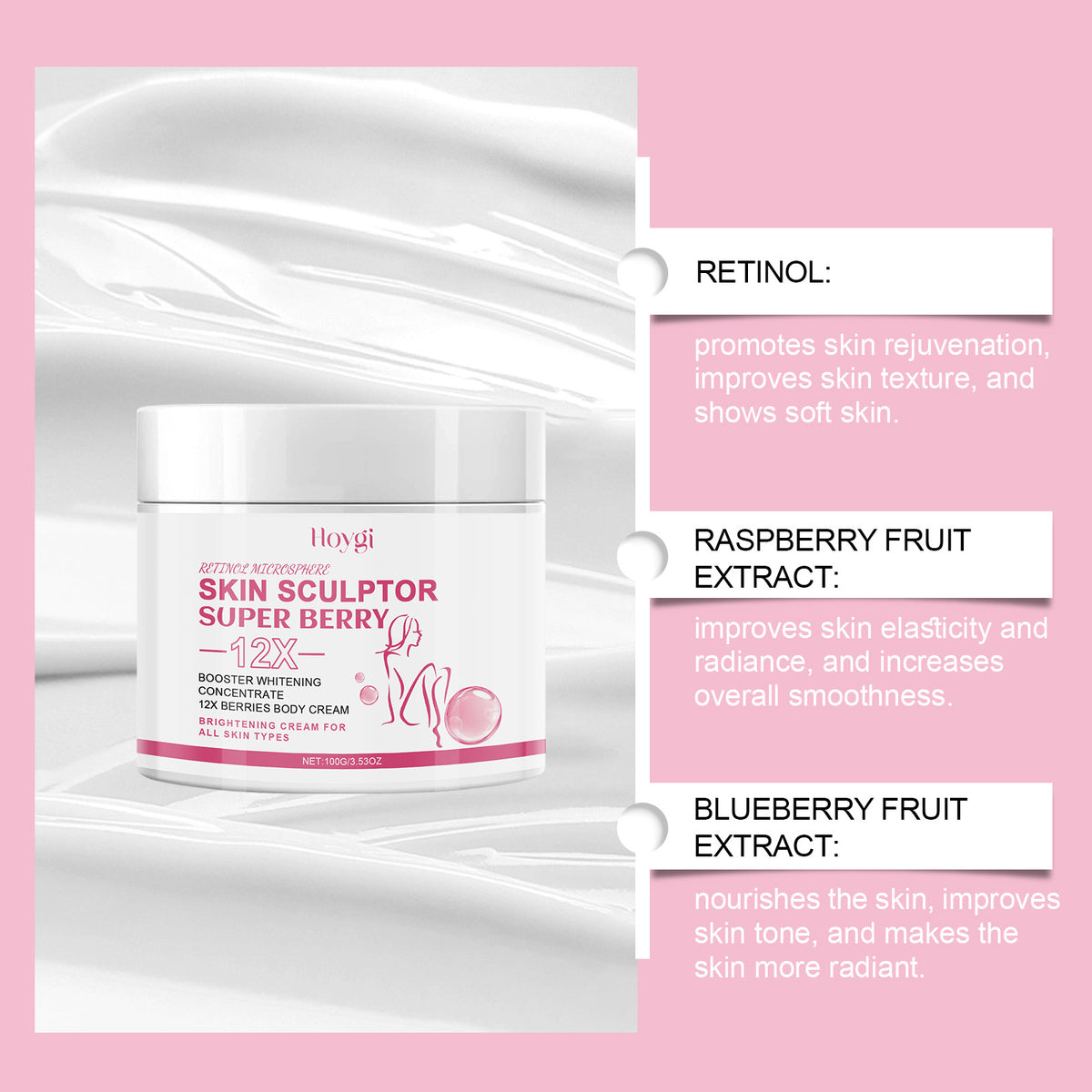 Hoygi Body Cream Gentle Moisturizing Skin