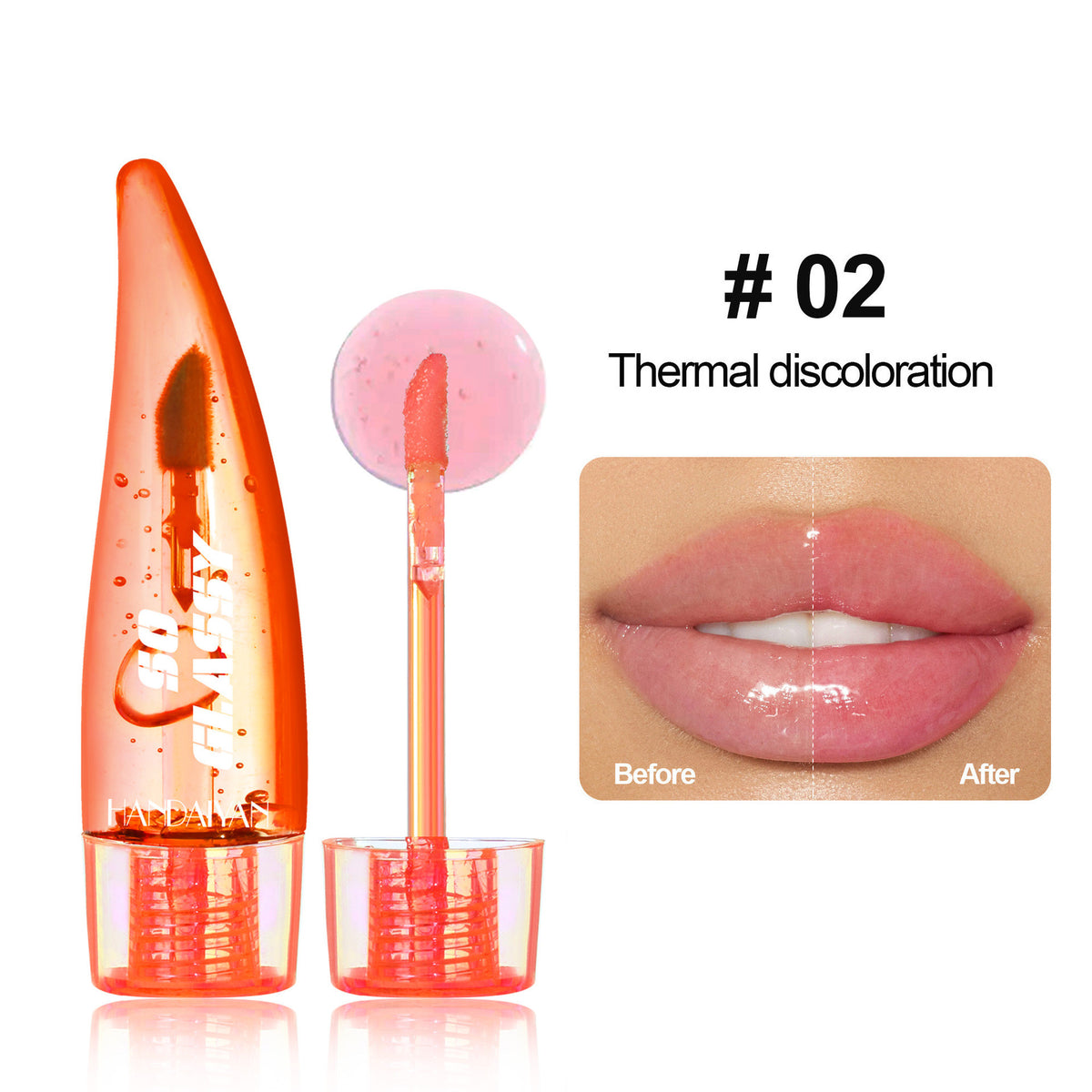 Handaiyan Color-changing Lip Gloss Pearlescent Mirror Glass Transparent