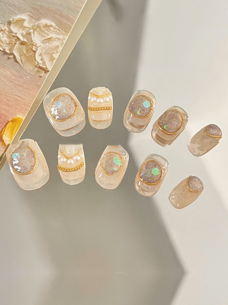 Oil t Moonlight Gentle Short Round Nail Warm Yellow