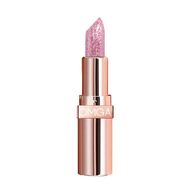 OMGA Bright Shiny Color-changing Lipstick Pearlescent Thin And Glittering
