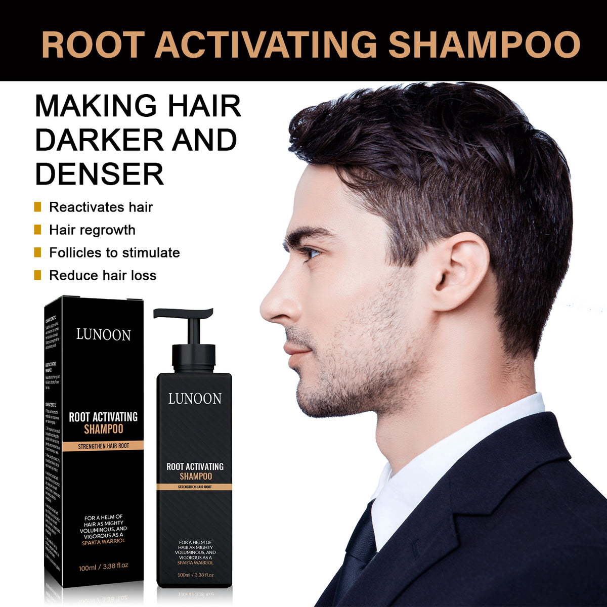 Lunoon Home Men And Women Fashion Simple Dense Hair Shampoo