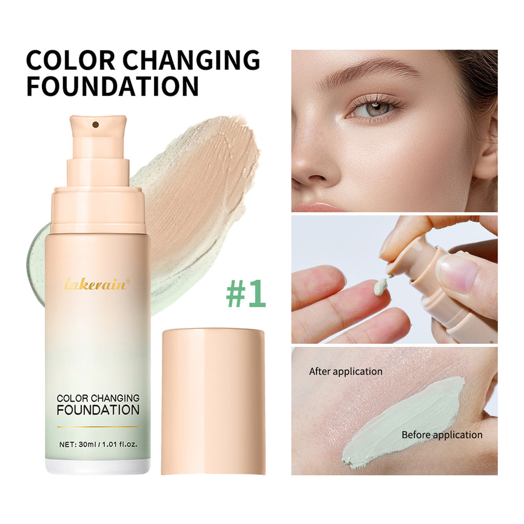 Lakerain Discoloration Liquid Foundation Concealer Long-lasting Natural