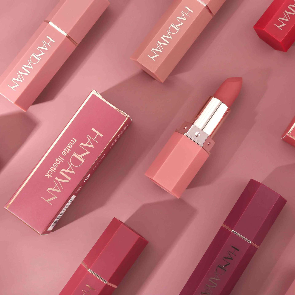 Handaiyan 6-color waterproof nude matte durable lipstick