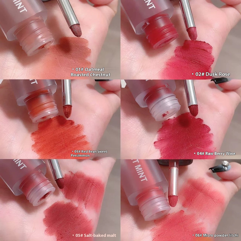 Sweet Mint Velvet Lip Lacquer Matte Finish Long Lasting And Does Not Fade No Stain On Cup Lip Mud