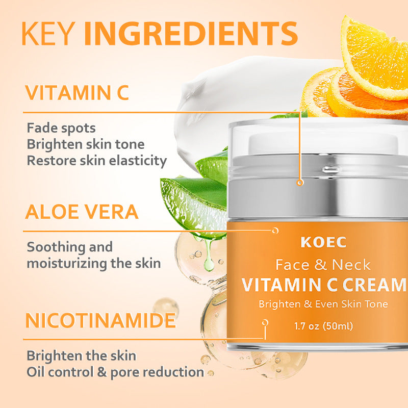 Koec VC Cream English Packaging Neck Cream Light Lines Moisturizing
