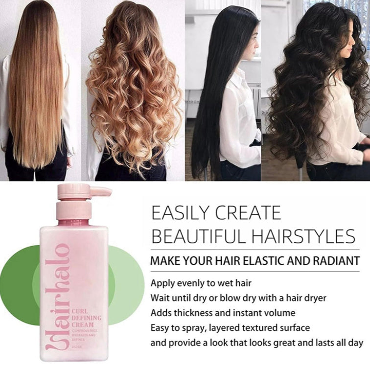 HairHalo Anti Frizz Moisturizing Curling And Styling Cream