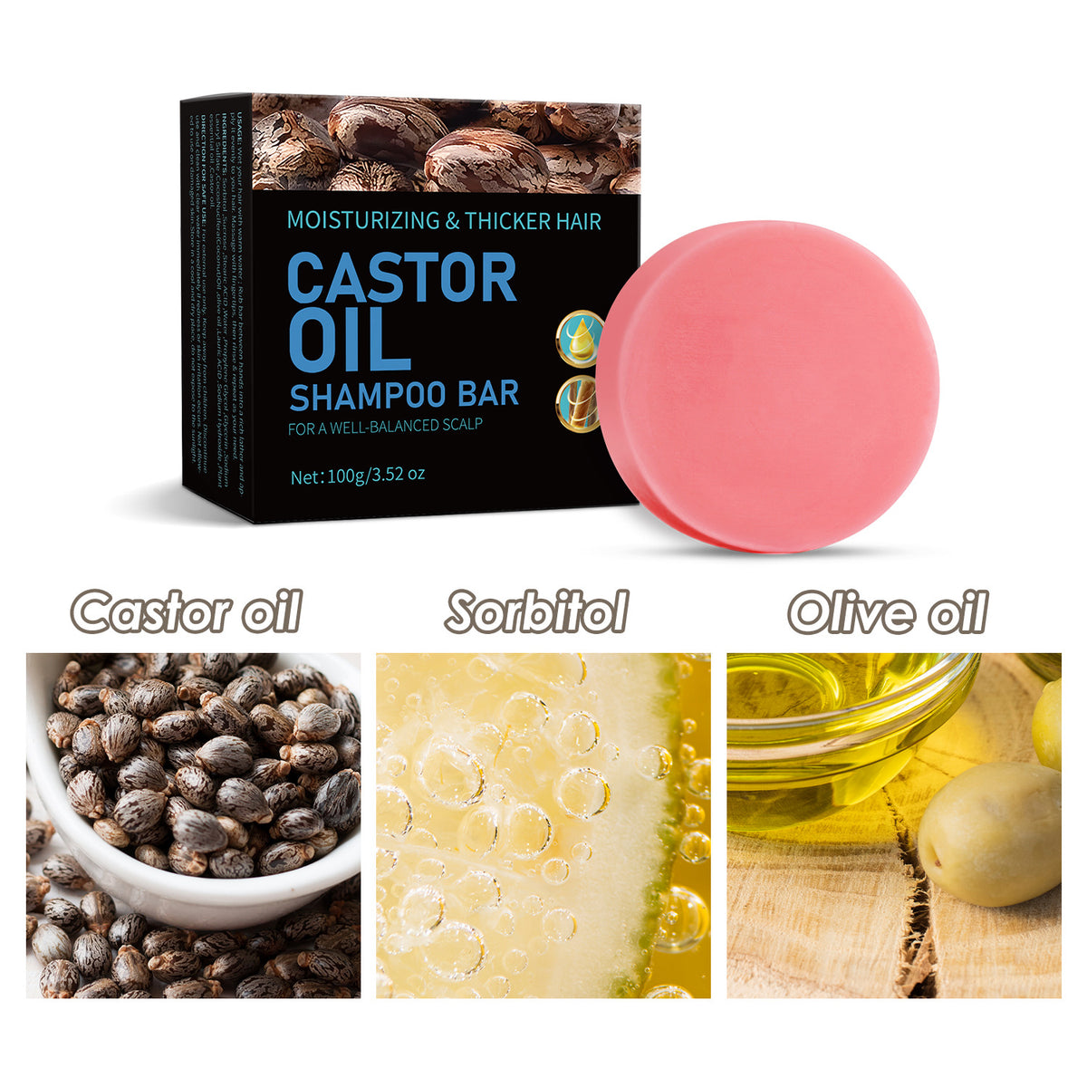 Cleaning Care Castor Oil Foaming Shampoo Soap