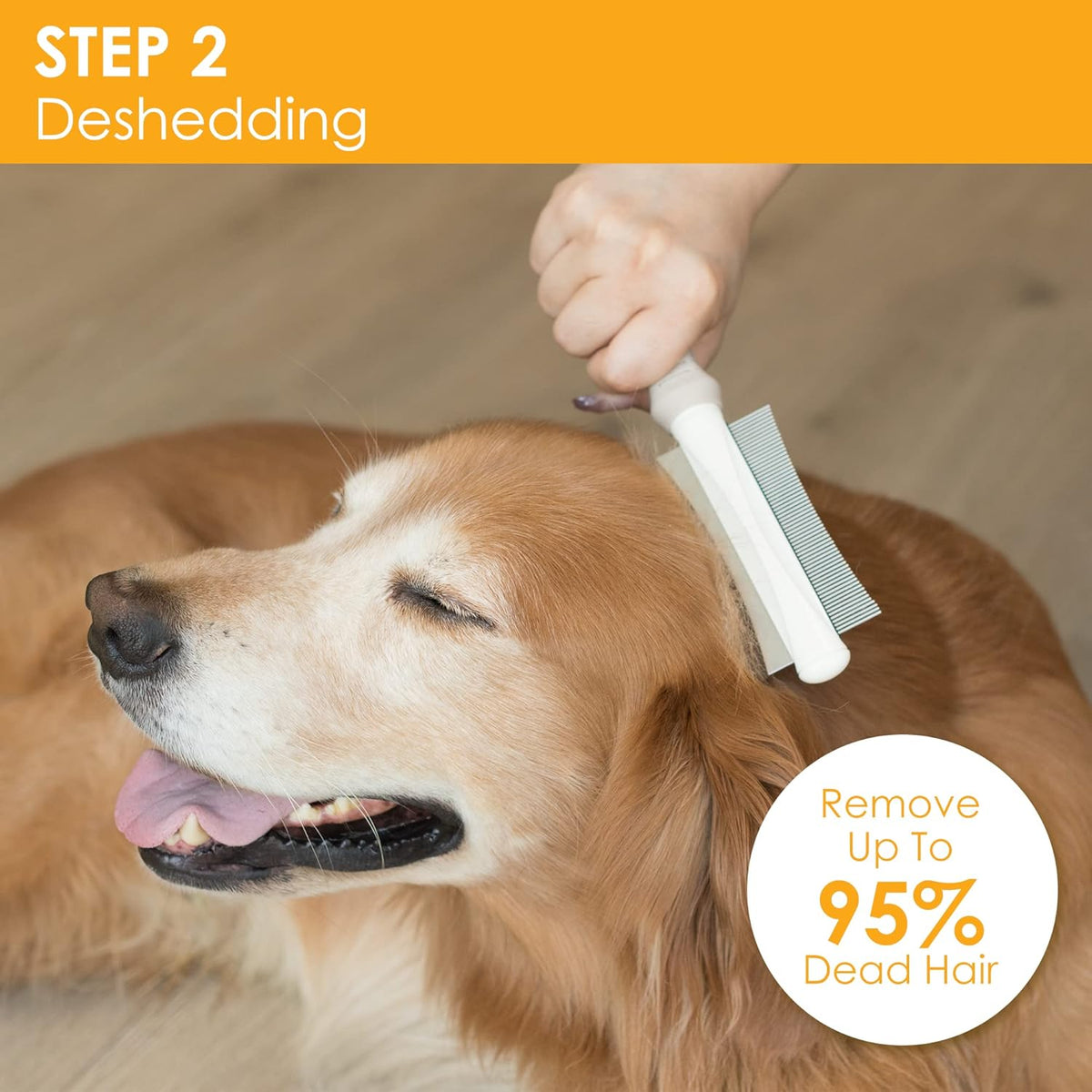 MiuPet 2 In 1 Dog Cat Deshedding Brush Grooming Comb Double Sided Professional Brush For Short Medium Or Long Hair Effectively Remove Dead Floating Hair