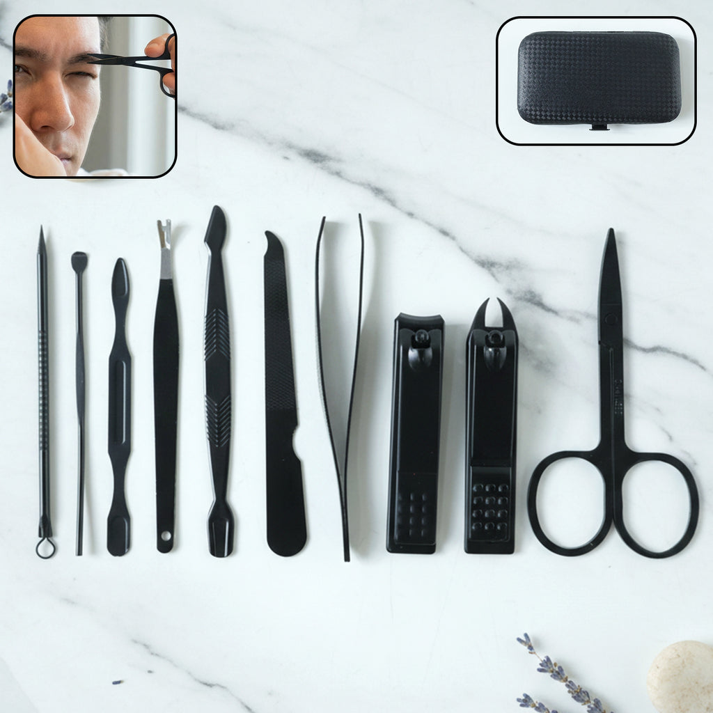 10 In 1 Professional Manicure Pedicure Grooming Kit
