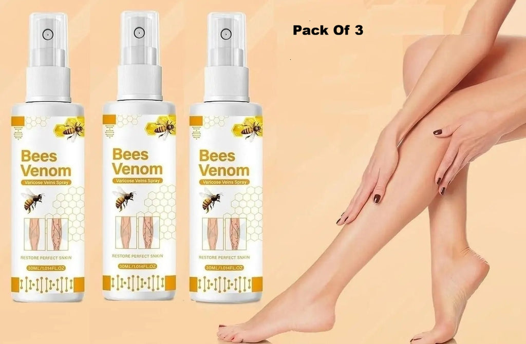 Bees Venom Spray Natural Relief For Varicose Veins & Spider Veins (Pack Of 3)