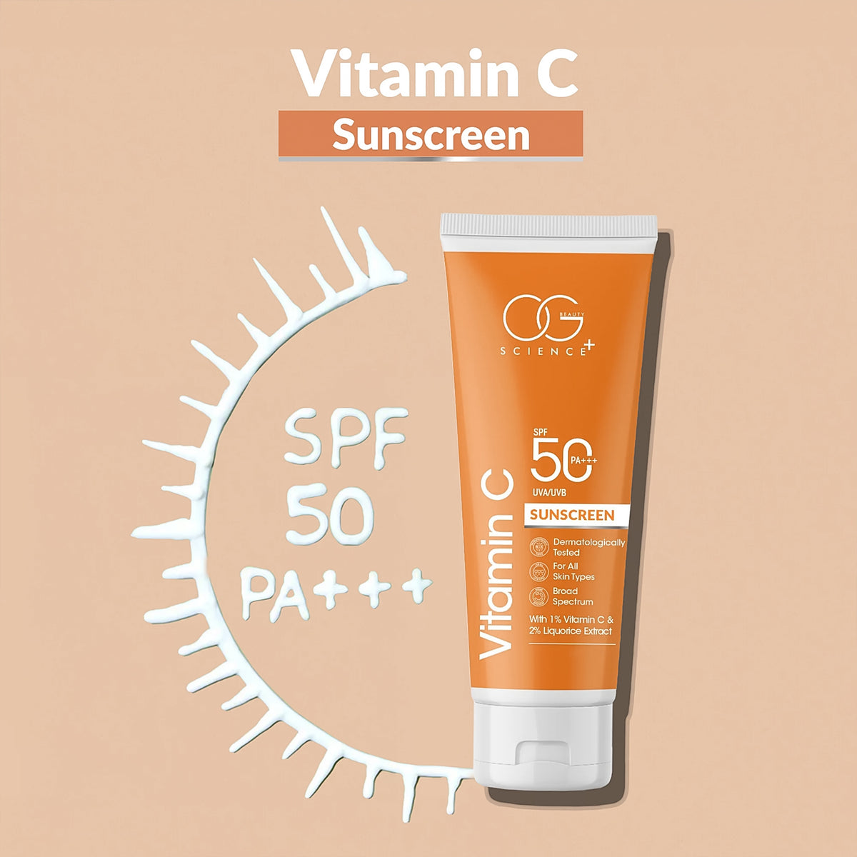 Og Beauty Vitamin C Sunscreen Spf 50 Pa+++ - (1 Pc  50ml)