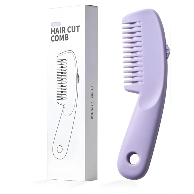 3-in-1 Hair Cutting Comb with Built-In Razor