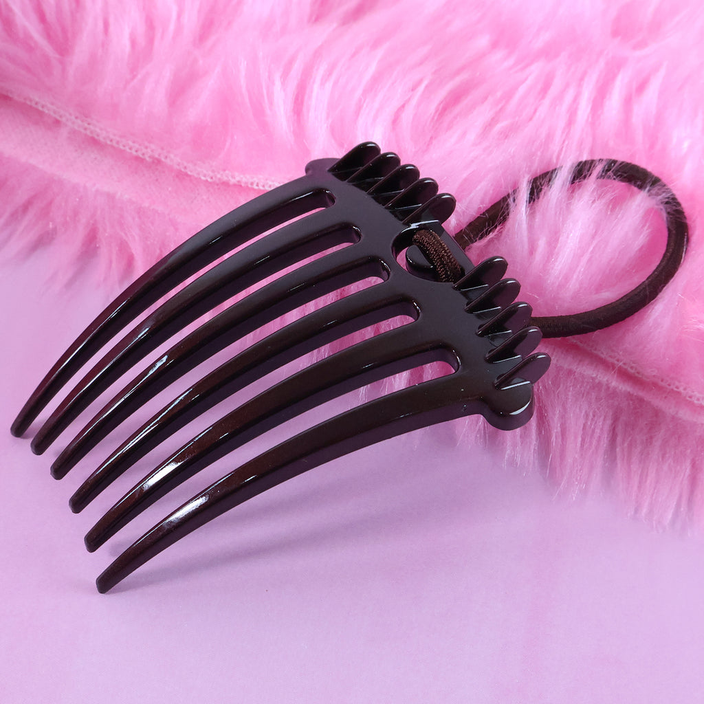 Ponytail Comb With Elastic Loop - (1 Pc)