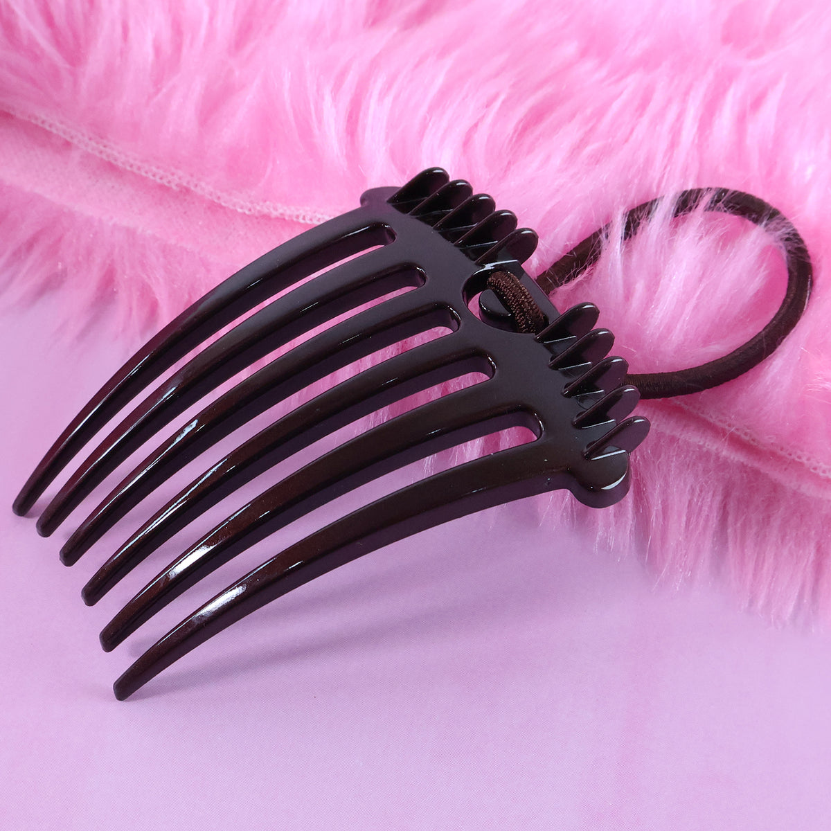 Ponytail Comb With Elastic Loop - (1 Pc)