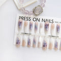 Press On Nails Chinese Style Traditional Butterfly Oval Almond Prefabricated Nail Art