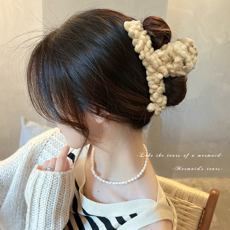 Back Head Curling Hair Simple Temperament Wool Hair Clip