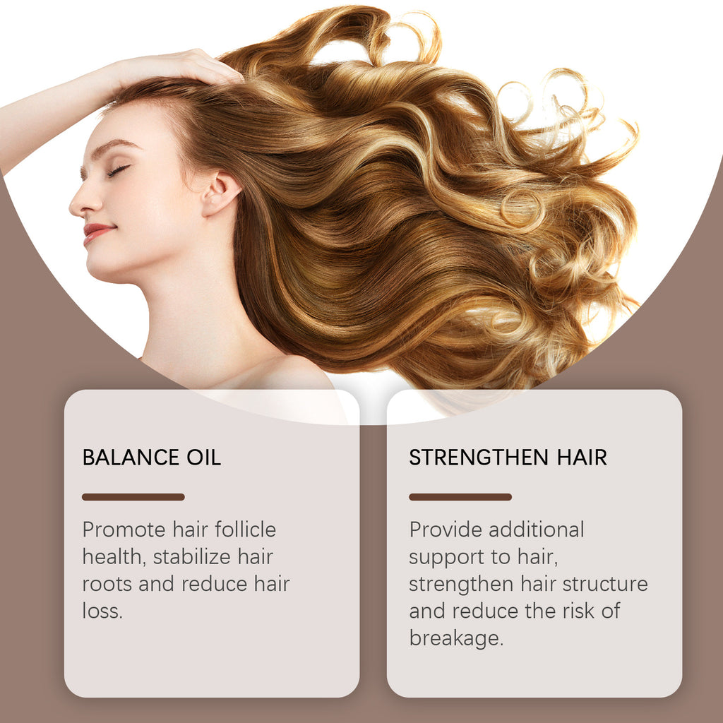 HOEGOA Batana Oil Shampoo Moisturizing Scalp Soft Oil Control Fluffy Lasting Fragrance Mild Shampoo