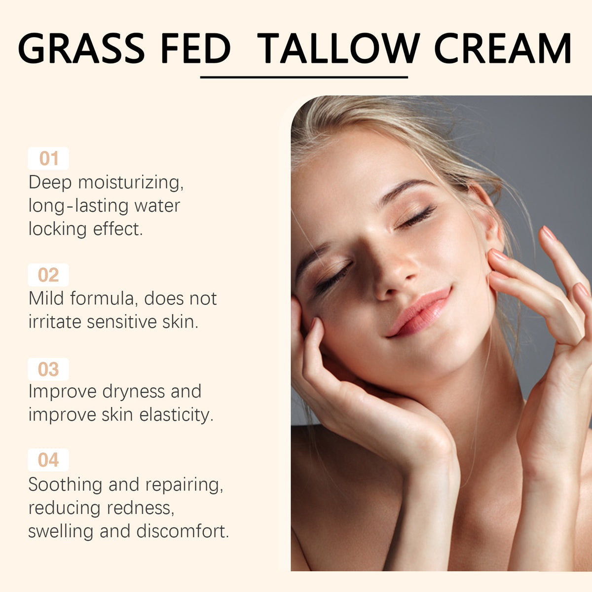 WodSleep Tallow Skin Moisturizing Cream Dry And Nourishing