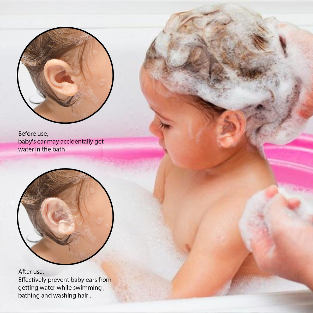 Eelhoe Baby Swimming Shampoo Ears Anti-water Ear Patch