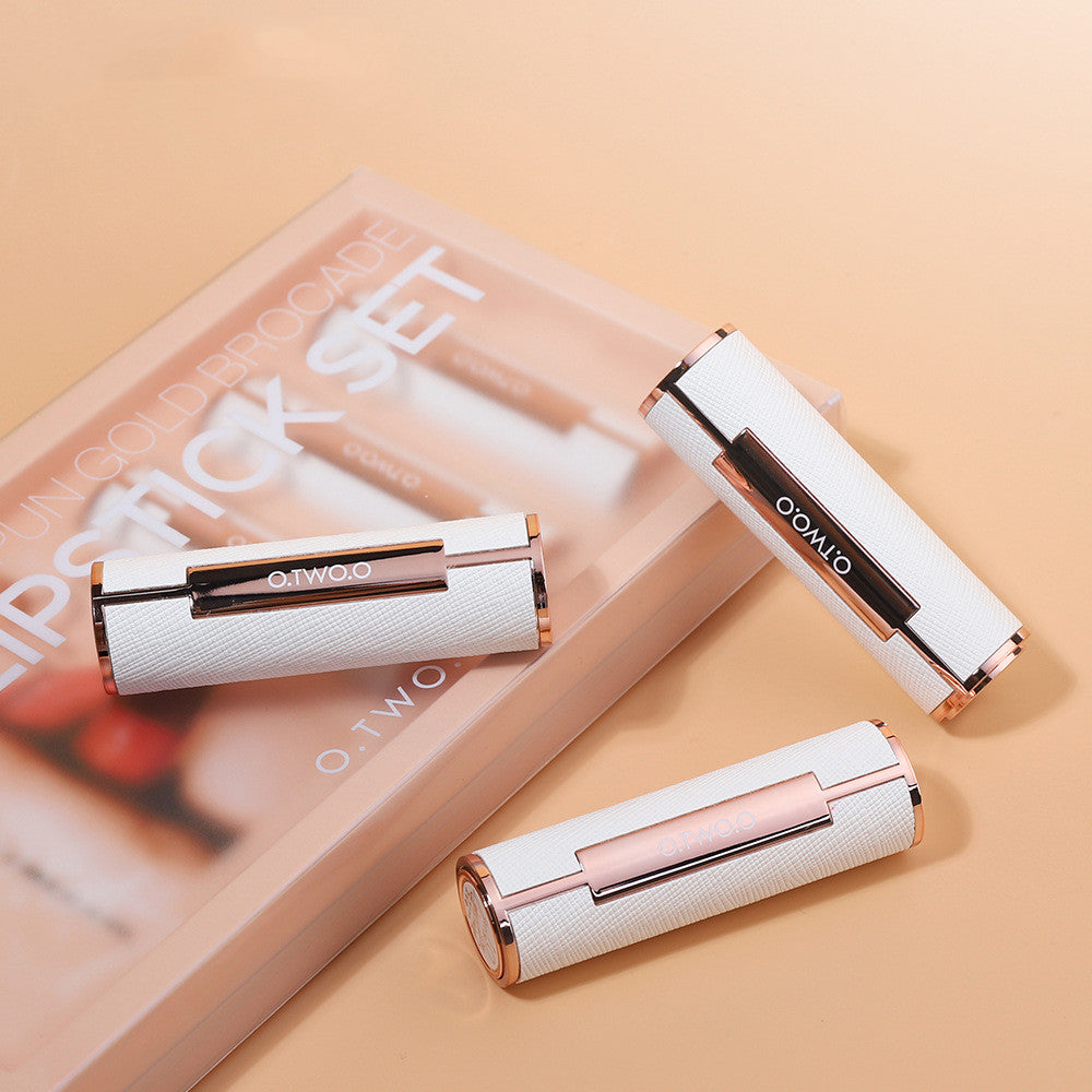 O.TWO.O Gold Silk Brocade Velvet Lipstick Set Combination
