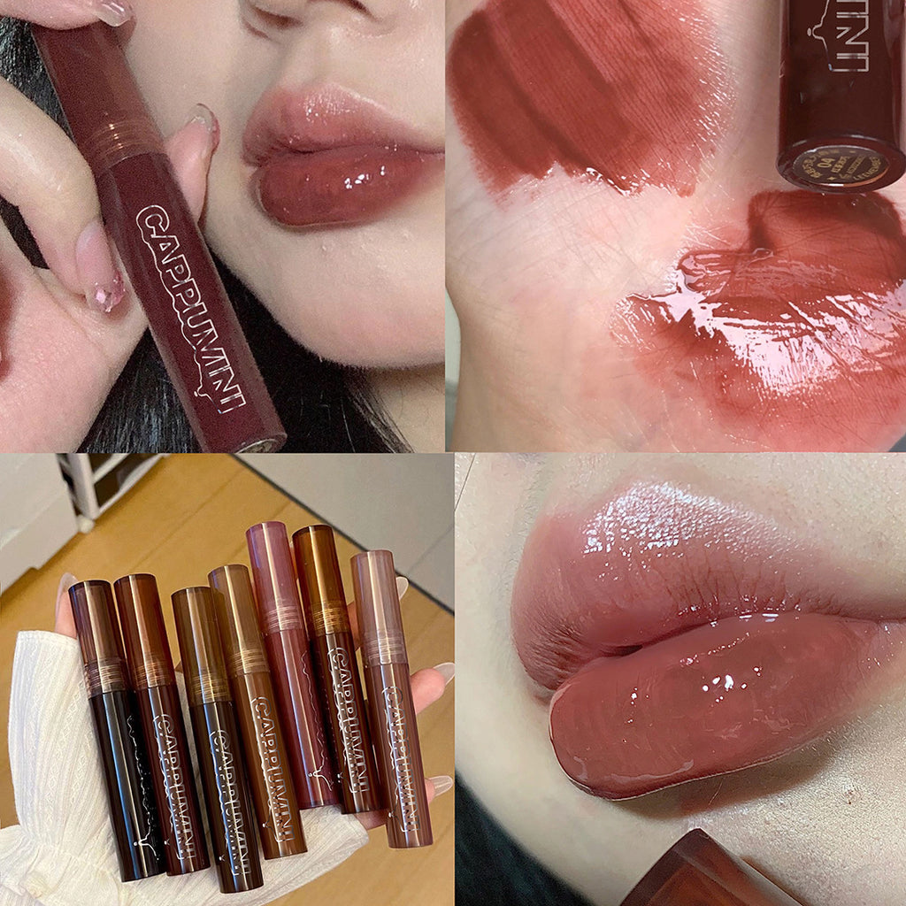 Cappuvini I Lava Chocolate Moisturizing Glaze Mirror Transparent Glass Lip Gloss