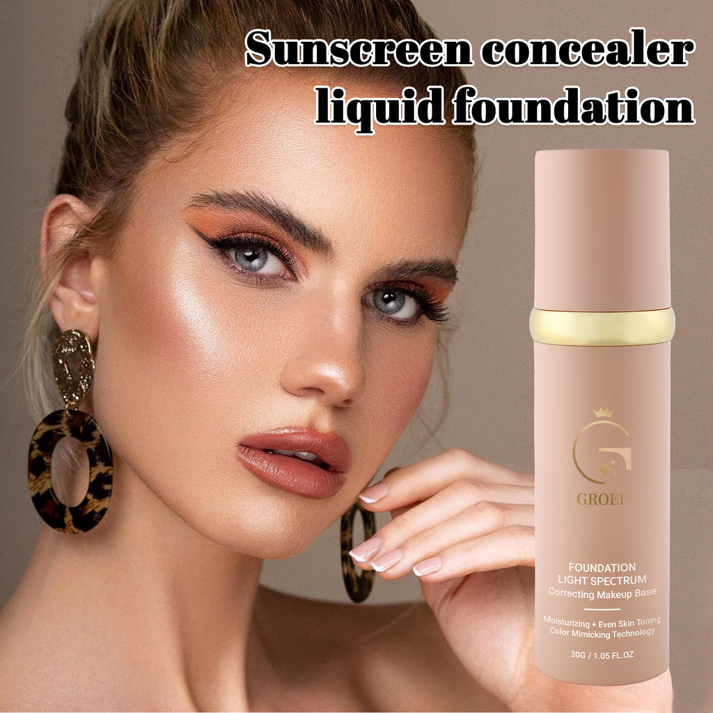 Groei Concealer And Moisturizer Nourishing Waterproof And Durable Smear-proof Makeup Non-stuck Powder Foundation