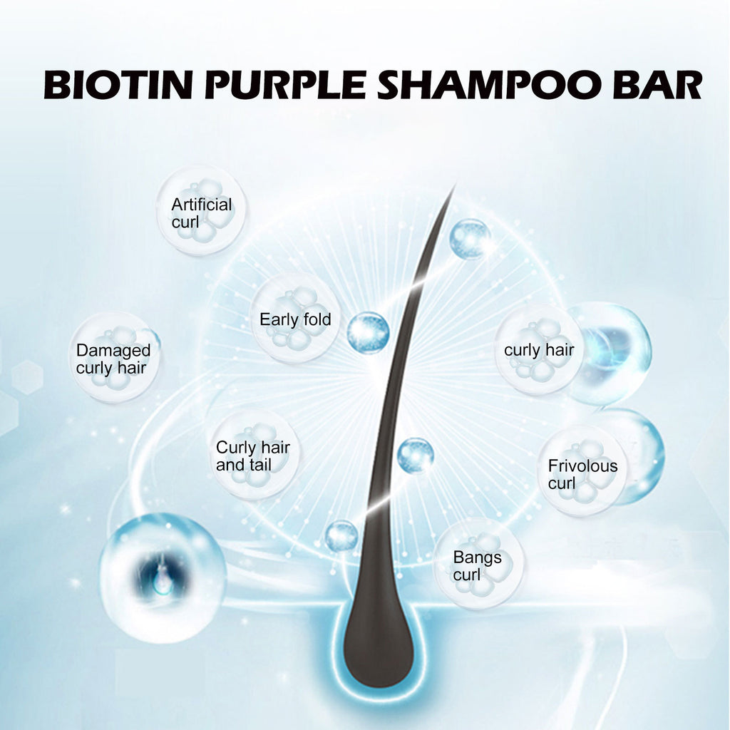 Eelhoe Biotin Purple Shampoo Soap Scalp Cleaning And Repairing Hair
