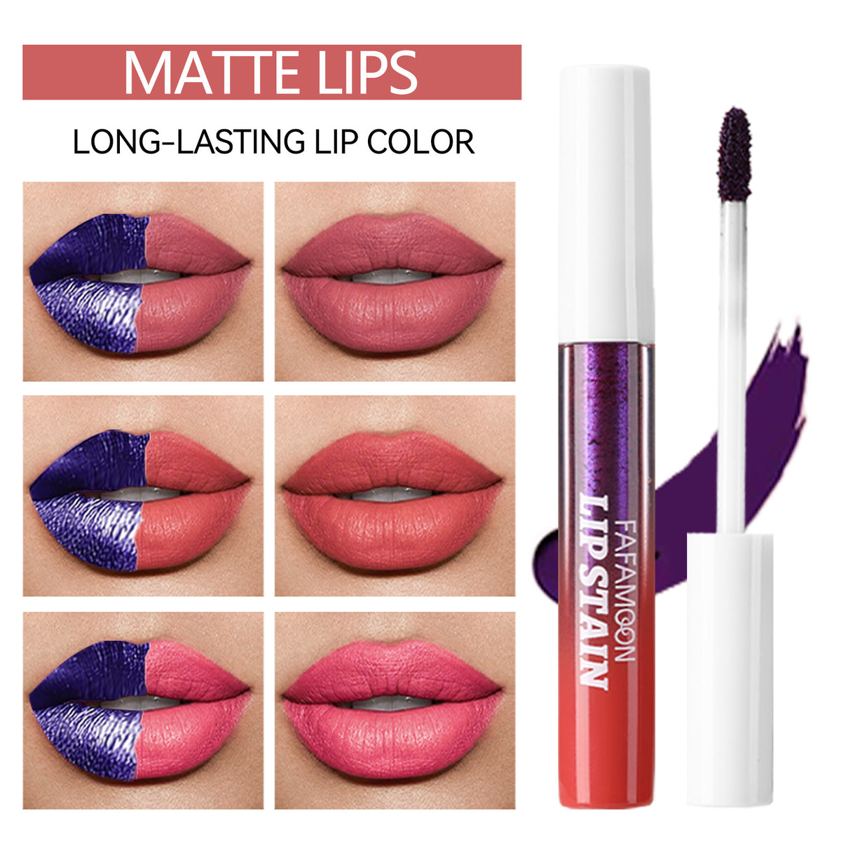 FafaMoon Tear And Pull Lip Gloss Lipstick Waterproof Smear-proof