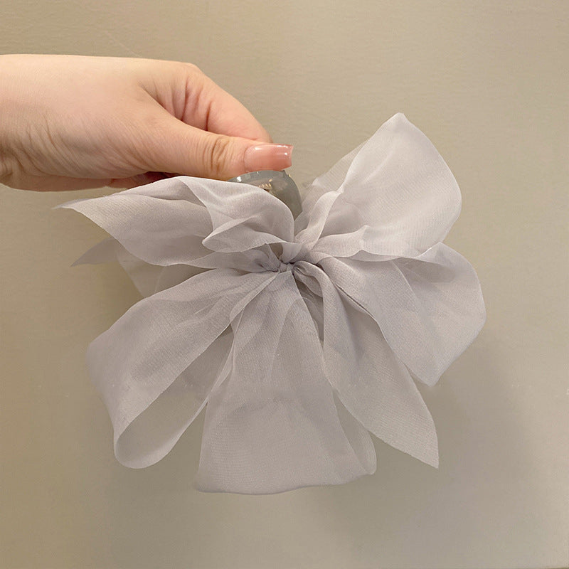 Mesh Bow New Headwear Temperament Large Hair Clip