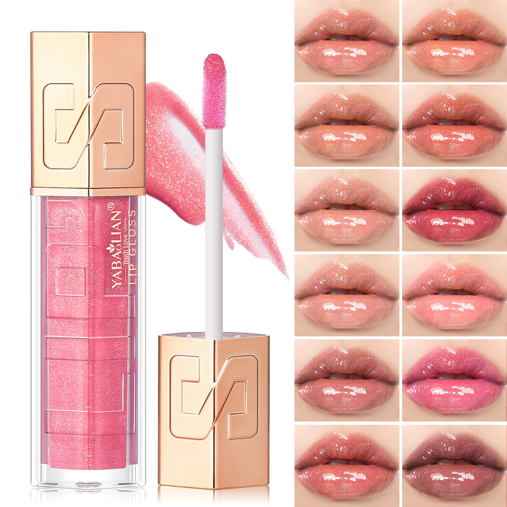 Yabaolian Makeup Hyaluronic Acid Water Light Shimmer Sequins Lip Lacquer