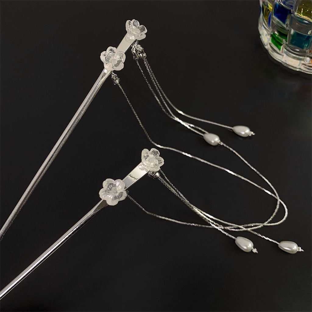 Nunchakus Hair Pearl Flower Headdress