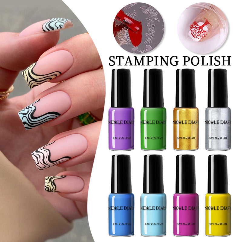 Nicole Dairy Simple Home ted Quick-drying Nail Beauty Print Oil