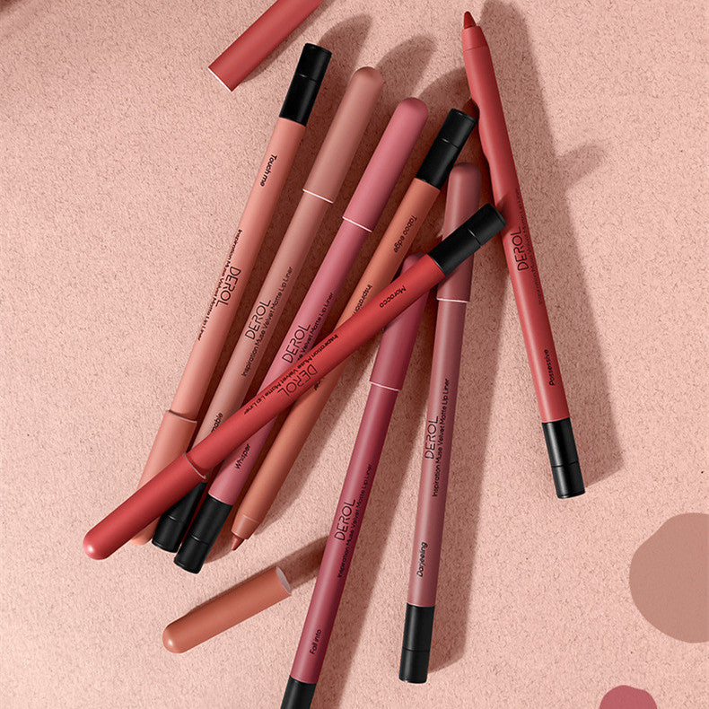 Derol Matte Lipstick Lipliner High Shade Velvet Mist Lipstick