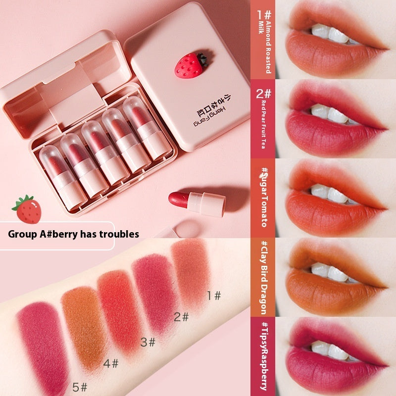 HengFang Fog Feeling Capsule Lipstick Matte Finish White Sample
