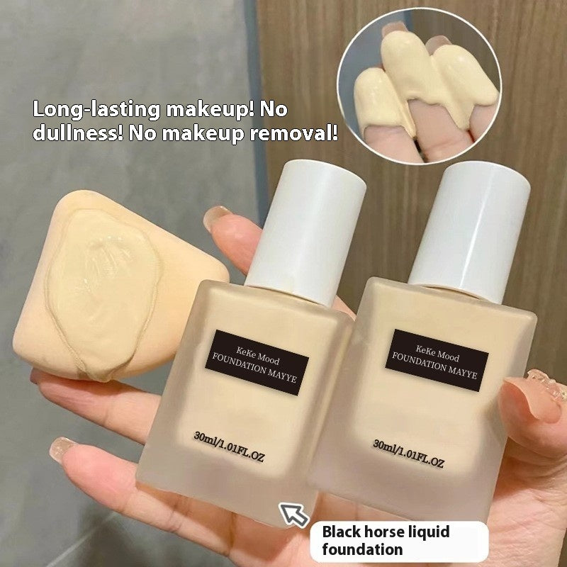 Keke Mood Finishing Liquid Foundation Brightening Concealer BB Cream Moisturizing Long Lasting Smear-proof Makeup