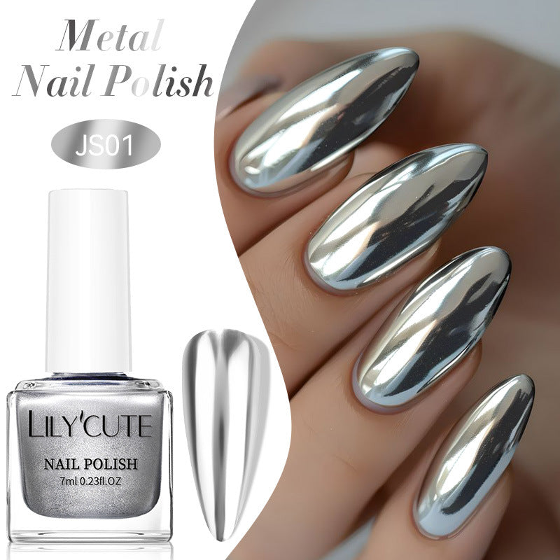 Lilycute Quick-dry Metallic Mirror Nail Polish, No Baking Required