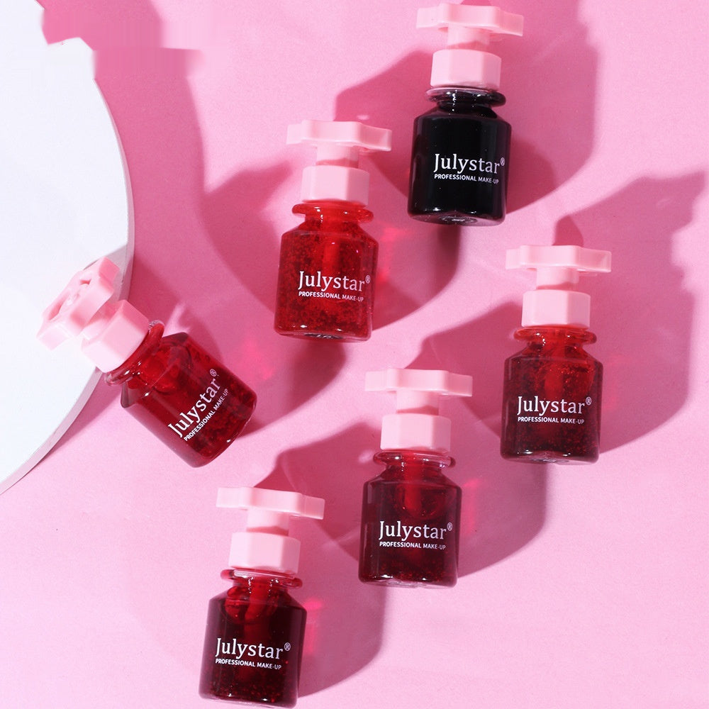 Julystar 6 Colors Moisturizing Lip Lacquer Long Lasting And Does Not Fade Lip Stain