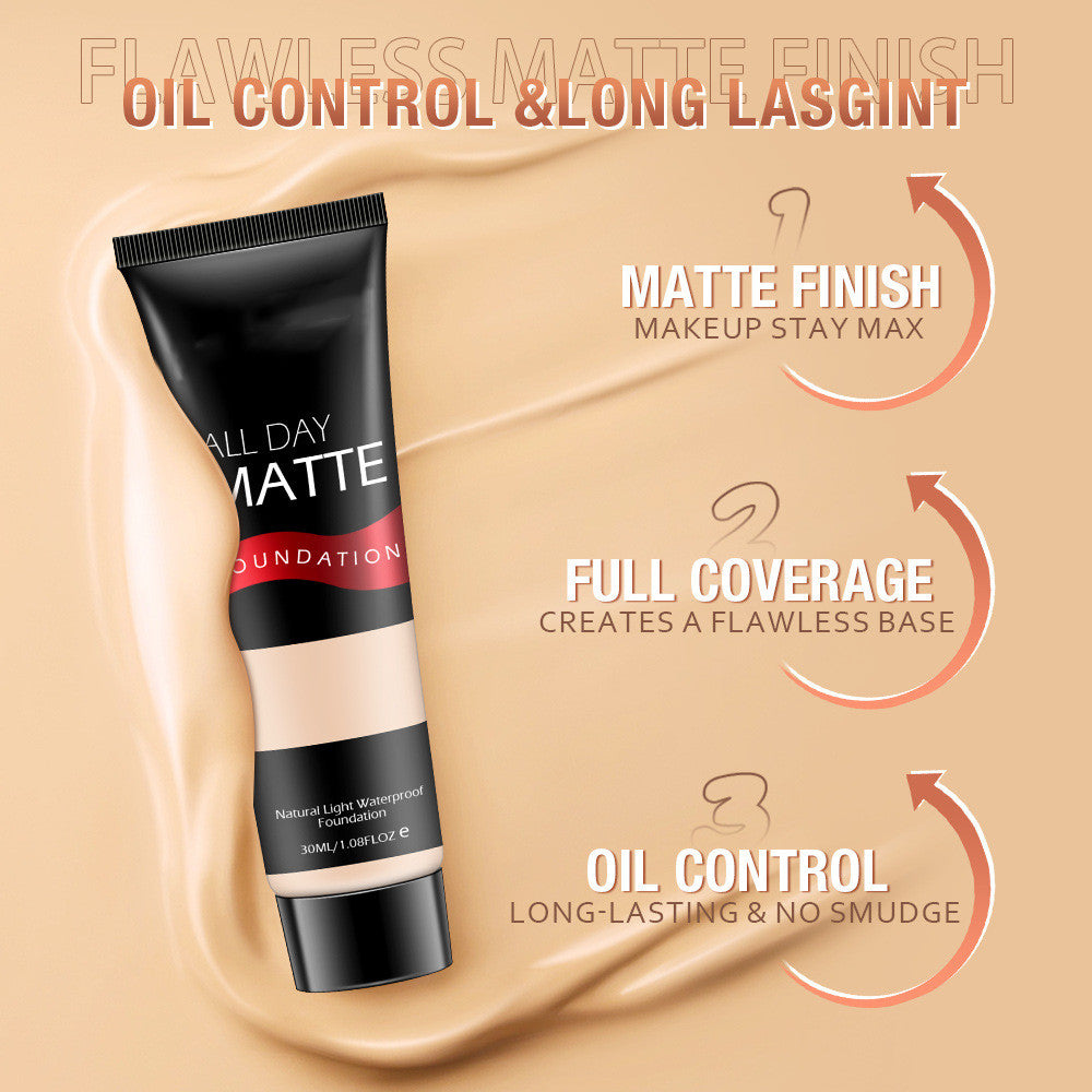Ideal Face Matte 30ML Compact Liquid Foundation Long-lasting Moisturizing And Oil Controlling Smear-proof Makeup Foundation