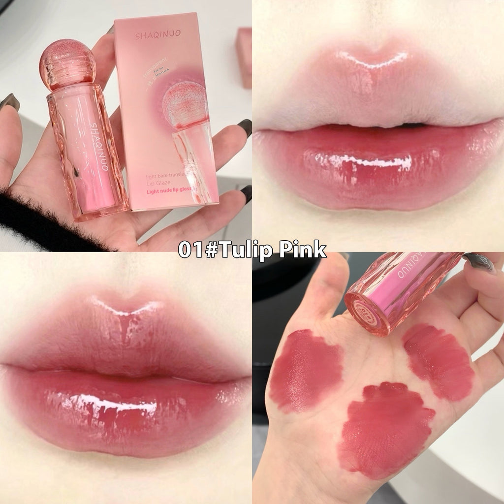 Shaqinuo Light Bare Permeable Light Lip Lacquer Mirror Moisturizing Lip Gloss