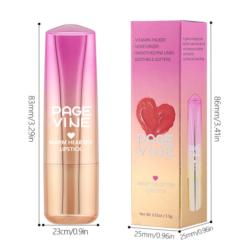 Page Vine Six-color Heart-shaped Matte Lipstick Easy To Color And Moisten