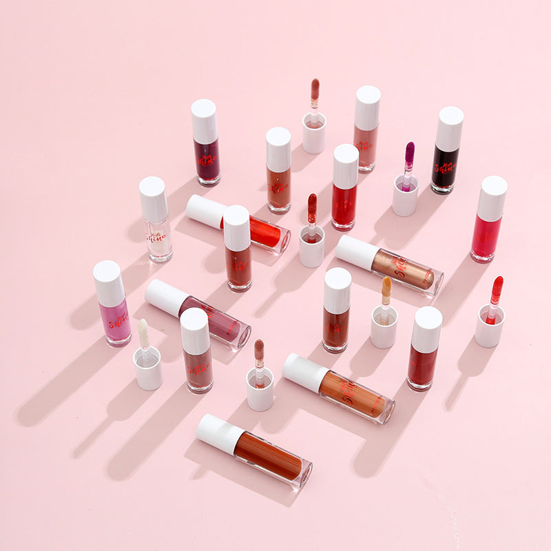 Phoera Solid Jelly Lipstick Crystal Lip Balm Water Wave Mirror Lip Gloss Long Lasting Moisturizing Lip Glaze Lip Care Makeup
