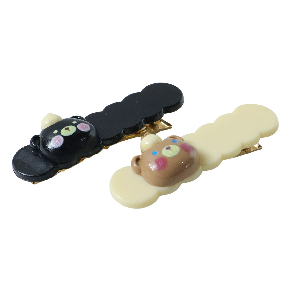 Cute Teddy Hair Clips Set (2 Pc)