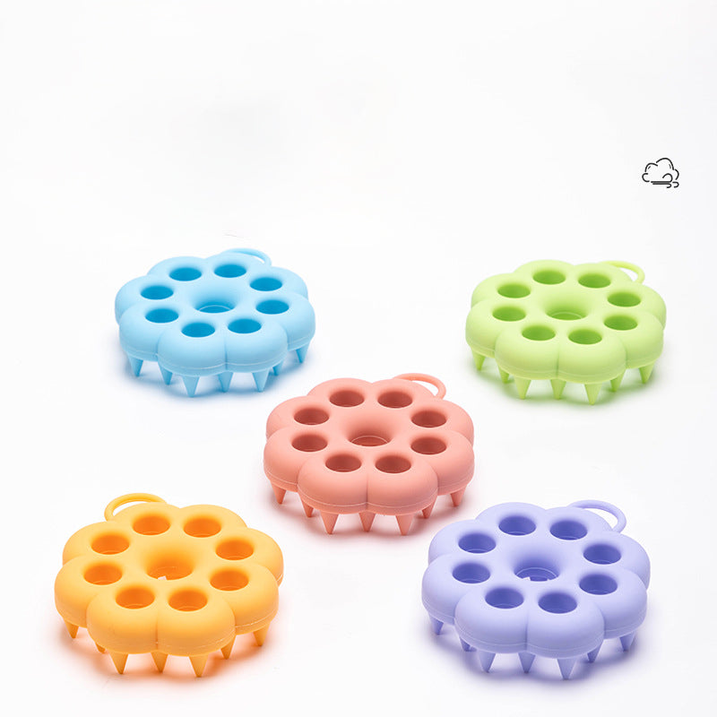 Pet Hair Care Device Silicone Hairdressing Tool Dry And Wet Dual Use Hair Wash Comb Fatigue Comfort Massage Brush