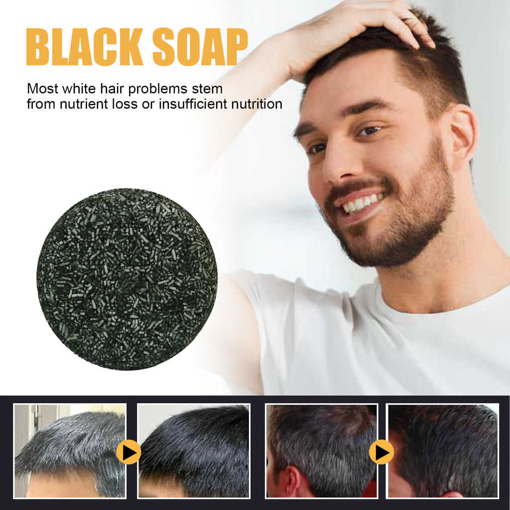 Jaysuing Black Thick Hair Care Cleansing Scalp Supple Hair Hair Fixation Shampoo Soap