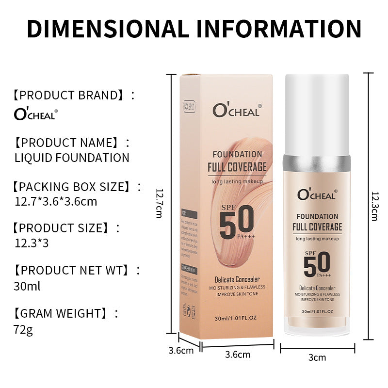 O'Cheal Temperature Change Liquid Foundation Moisturizing Concealer Long-lasting Clothes