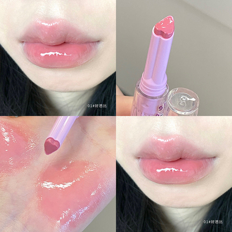 Cappuvini Full Lips Mirror Water Light Fading Lip Lines Moisturizing And Nourishing Lipstick