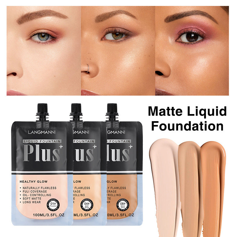 Langmanni Bag Liquid Foundation Oil Control Long-lasting Concealer And Brightening